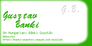 gusztav banki business card