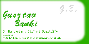 gusztav banki business card